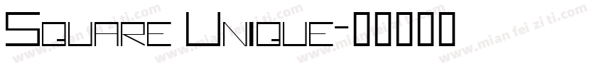 Square Unique字体转换